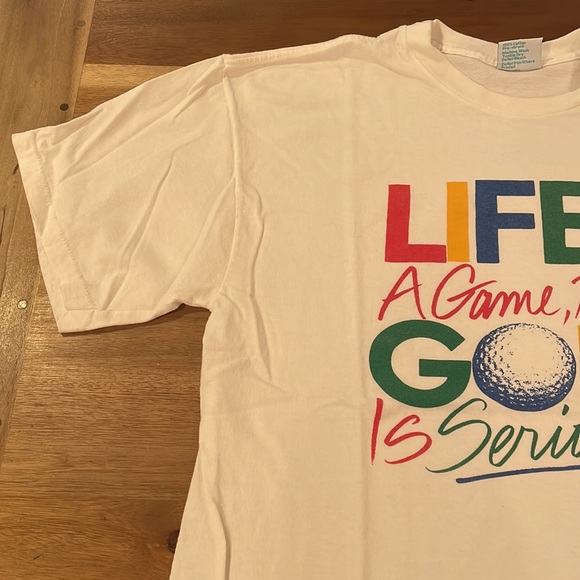 Vintage "Life's a Game, But Golf is Serious!" T-Shirt - Picture 4 of 11